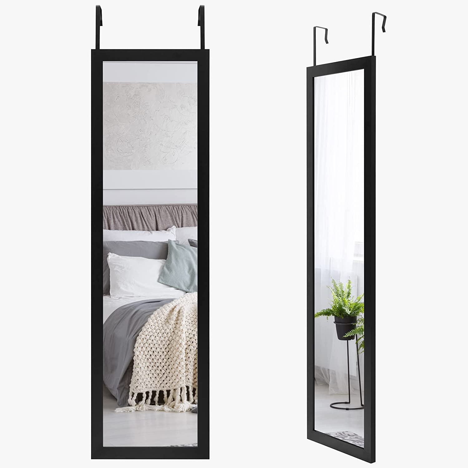 An Over The Door Mirror Makes Saving Space Easy