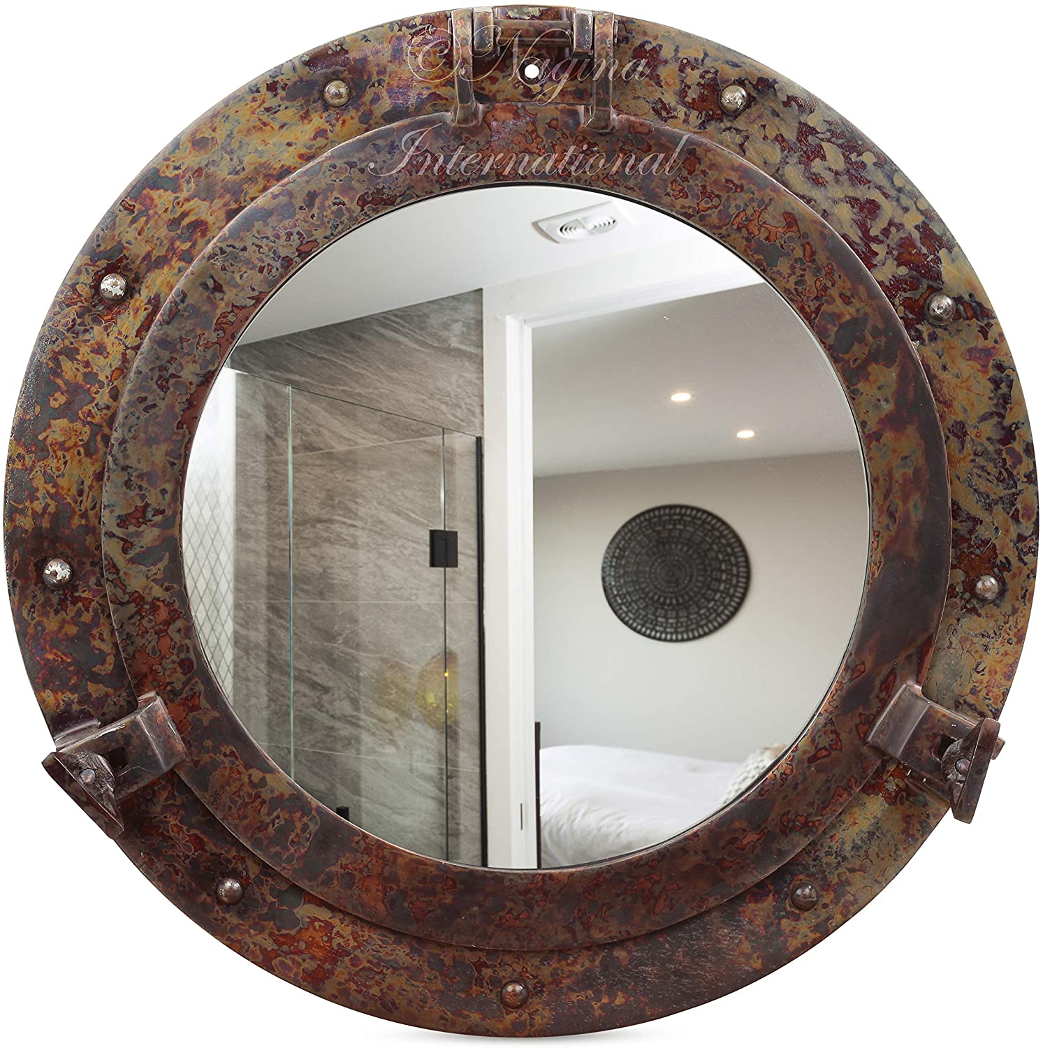 Seaside Classic Vint Porthole Mirror Details about   Captain Mirror Nautical Ship Wall Mirror 