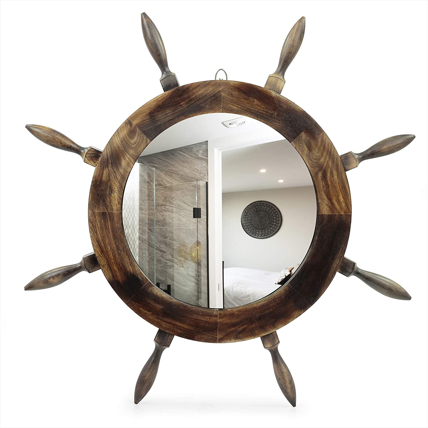 Ship Wheel Mirror